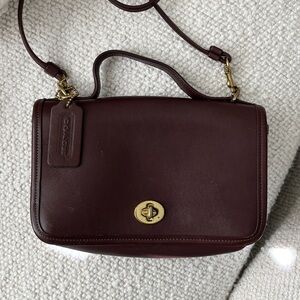 Coach Dark Brown Leather Crossbody Bag